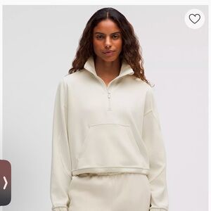 Lululemon softstreme bone halfzip